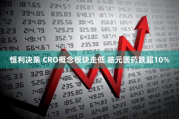 恒利决策 CRO概念板块走低 皓元医药跌超10%