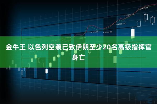 金牛王 以色列空袭已致伊朗至少20名高级指挥官身亡
